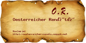 Oesterreicher Renátó névjegykártya